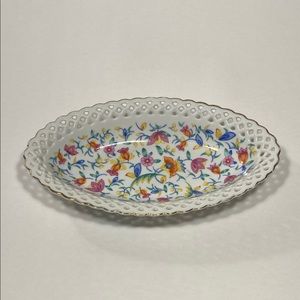 Vintage floral German trinket dish